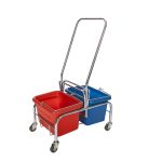 TROLLEY ROBOMOP FRAME ONLY GALVANISED WITH CASTORS