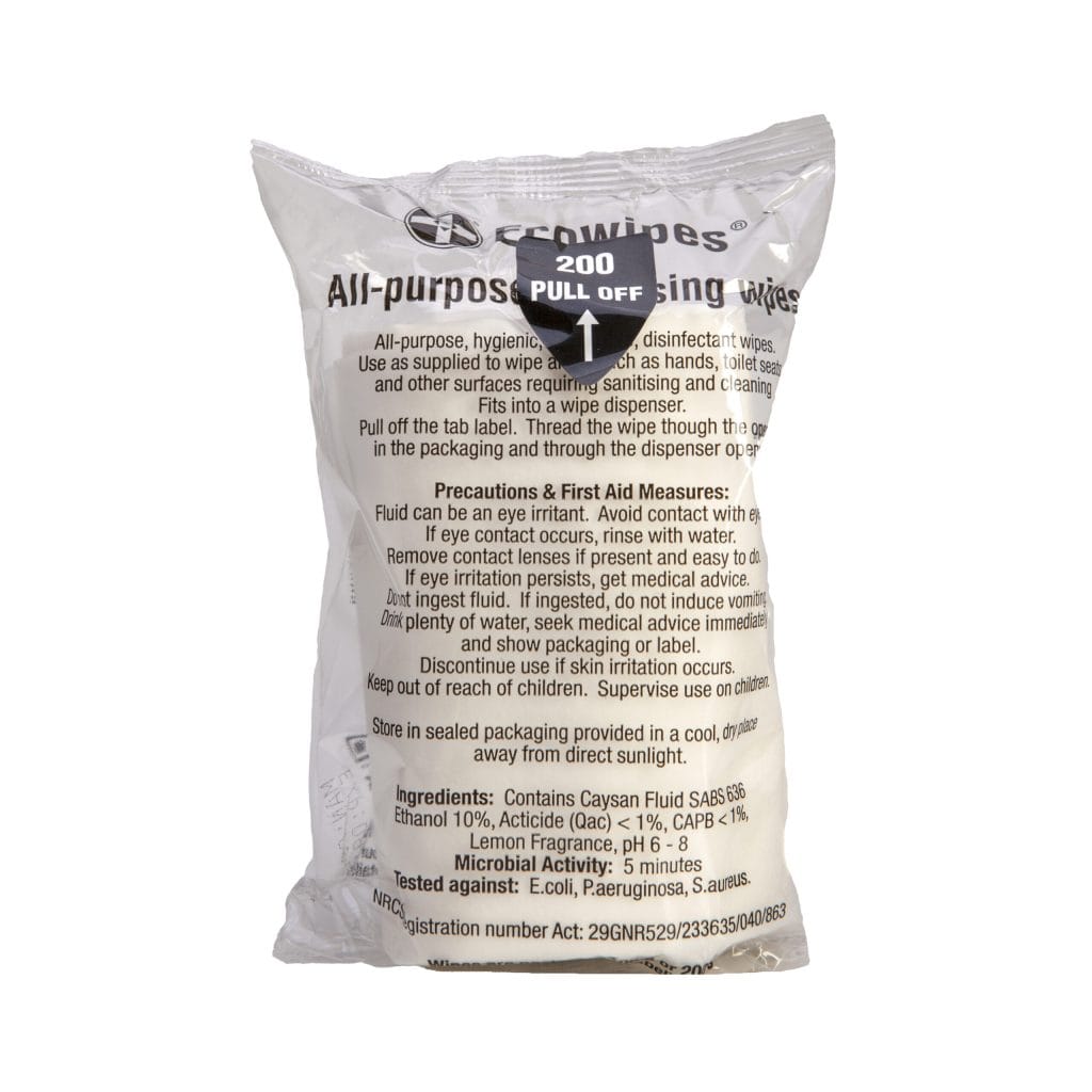 TOILET SEAT ECOWIPE 100/200 PER PACK