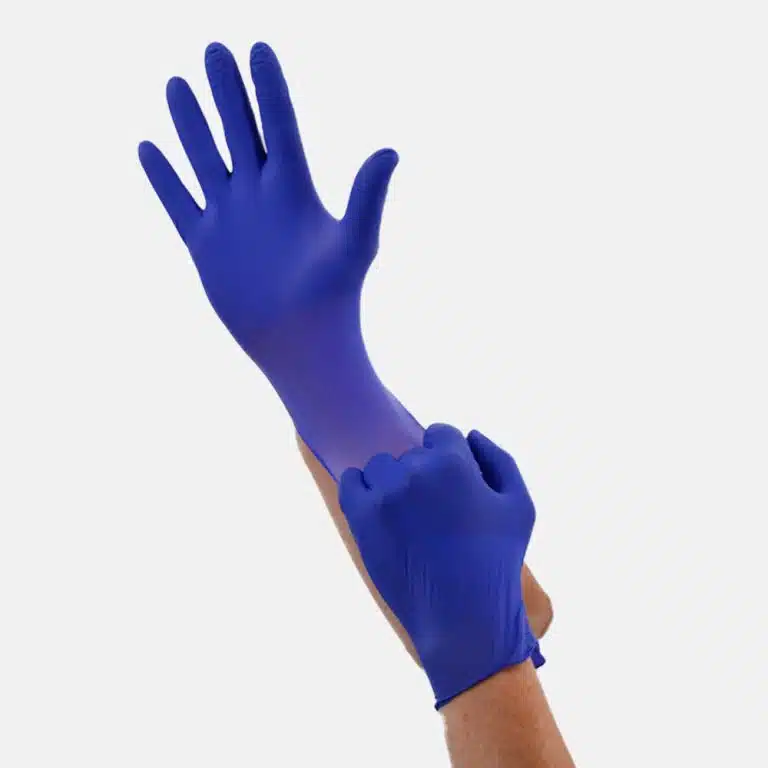 Golden Hands™ Nitrile Cool Blue Gloves - Image 2